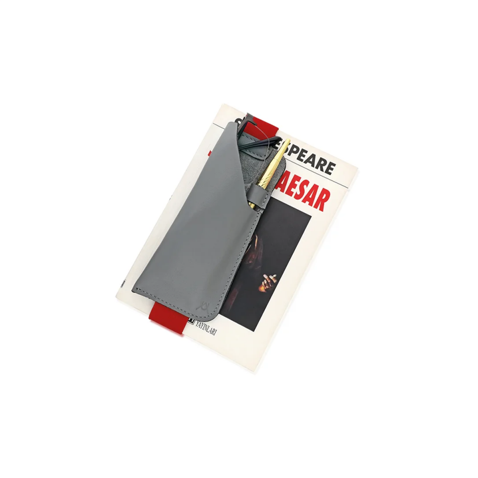 Gri Deri Kitap Aksesuarı